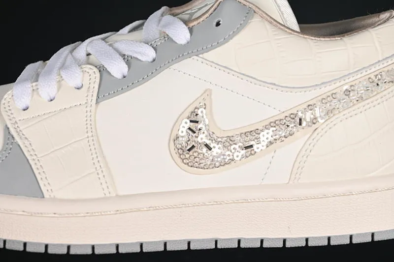 All categories Air Jordan Jordan series basketball shoes Air Jordan 1 Low Air Jordan 1 Low AJ1 Joe 1 flash diamond white crack low-top cultural casual sneakers IH7323-100